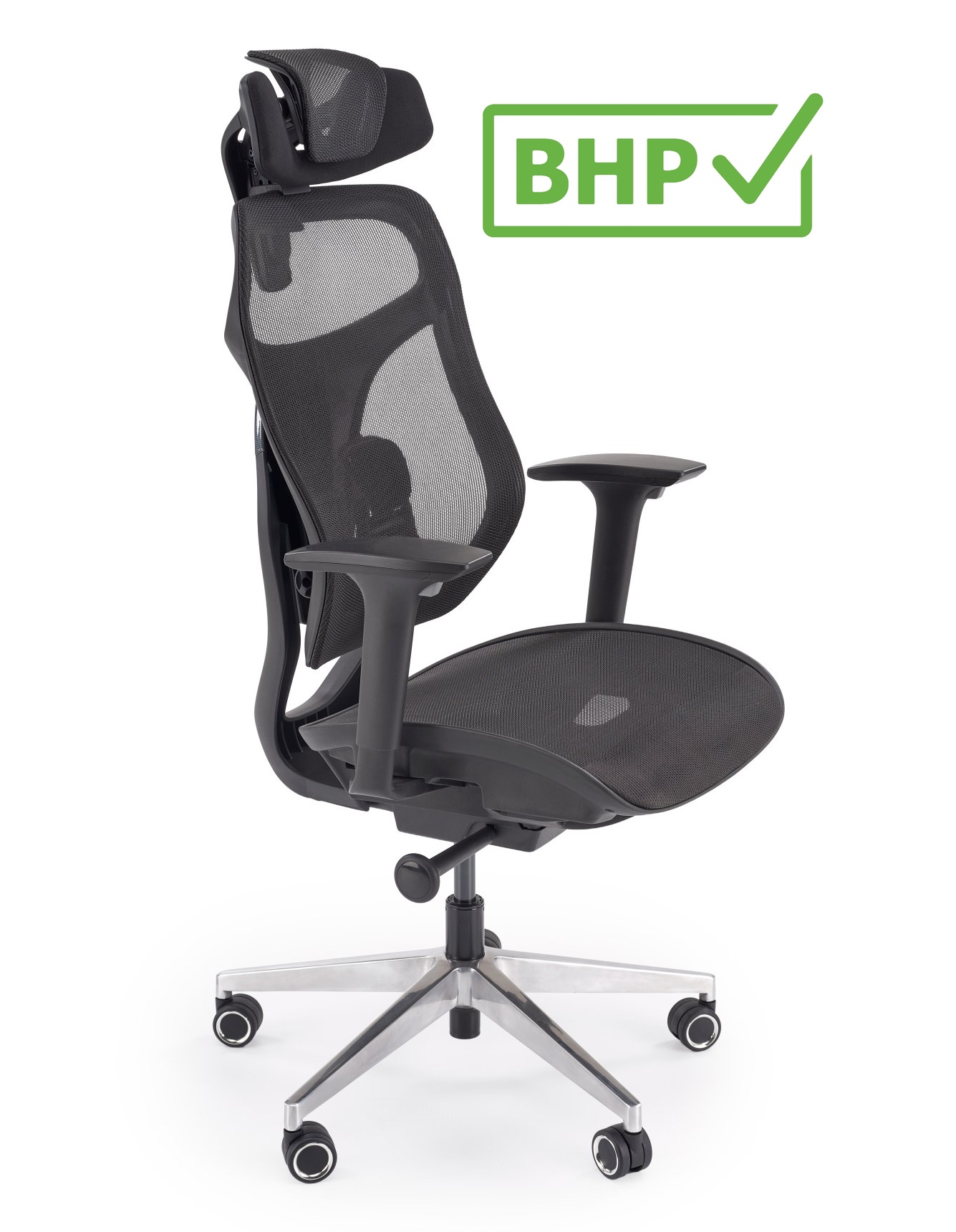 Fotel biurowy z regulacjami Otis Halmar, zgodny z normą BHP