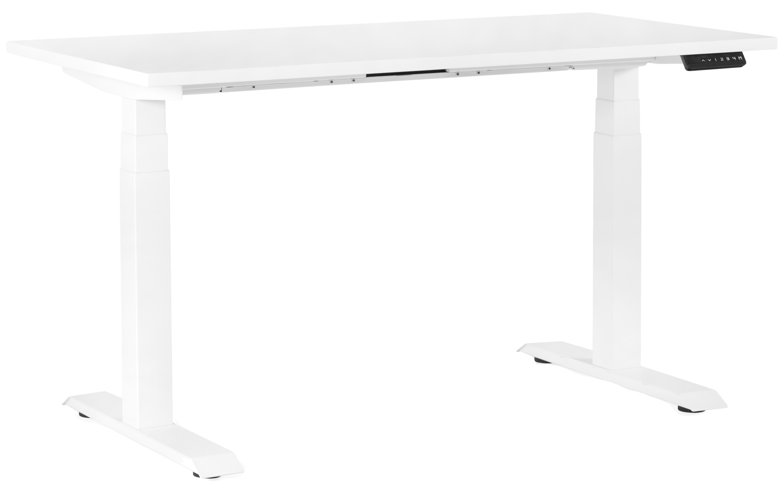 Biurko do pracy z regulacją wysokości Fighter Single Desk biały/biały 140x70 cm