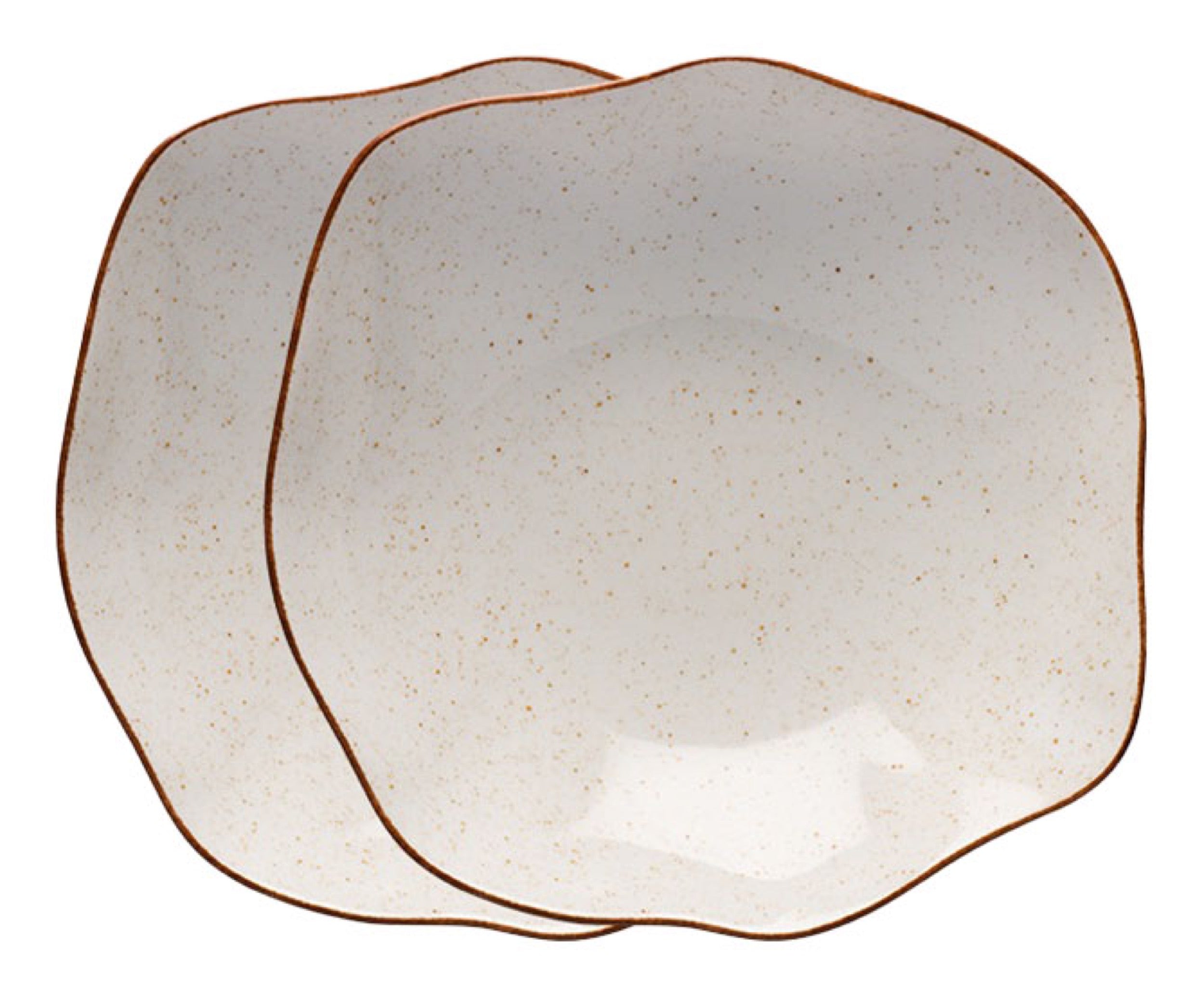 Zestaw 2 talerzy głębokich porcelanowych Stone Age 23 cm beżowy