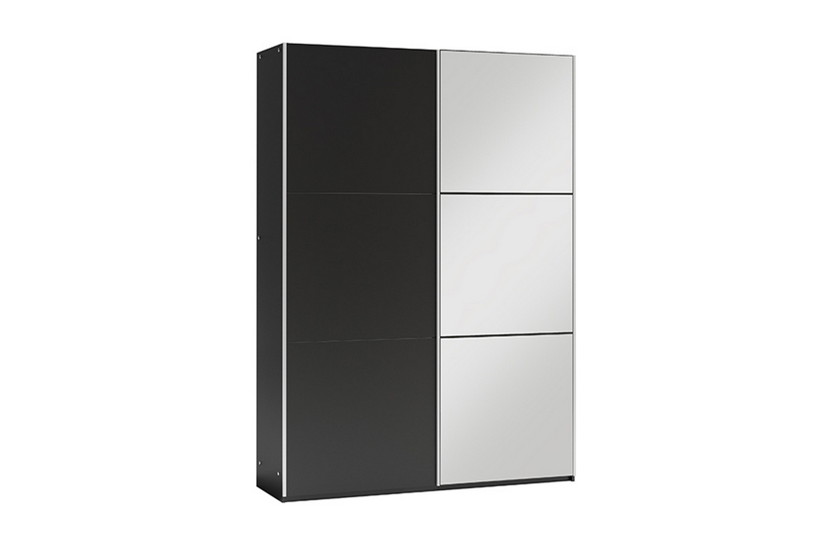 Szafa przesuwna z lustrem Vigo 120 cm - czarna