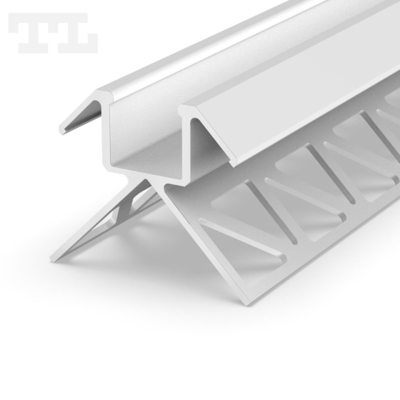 Profil LED narożny do płytek P17-3 biały RAL9003 2 m | profil LED do narożników