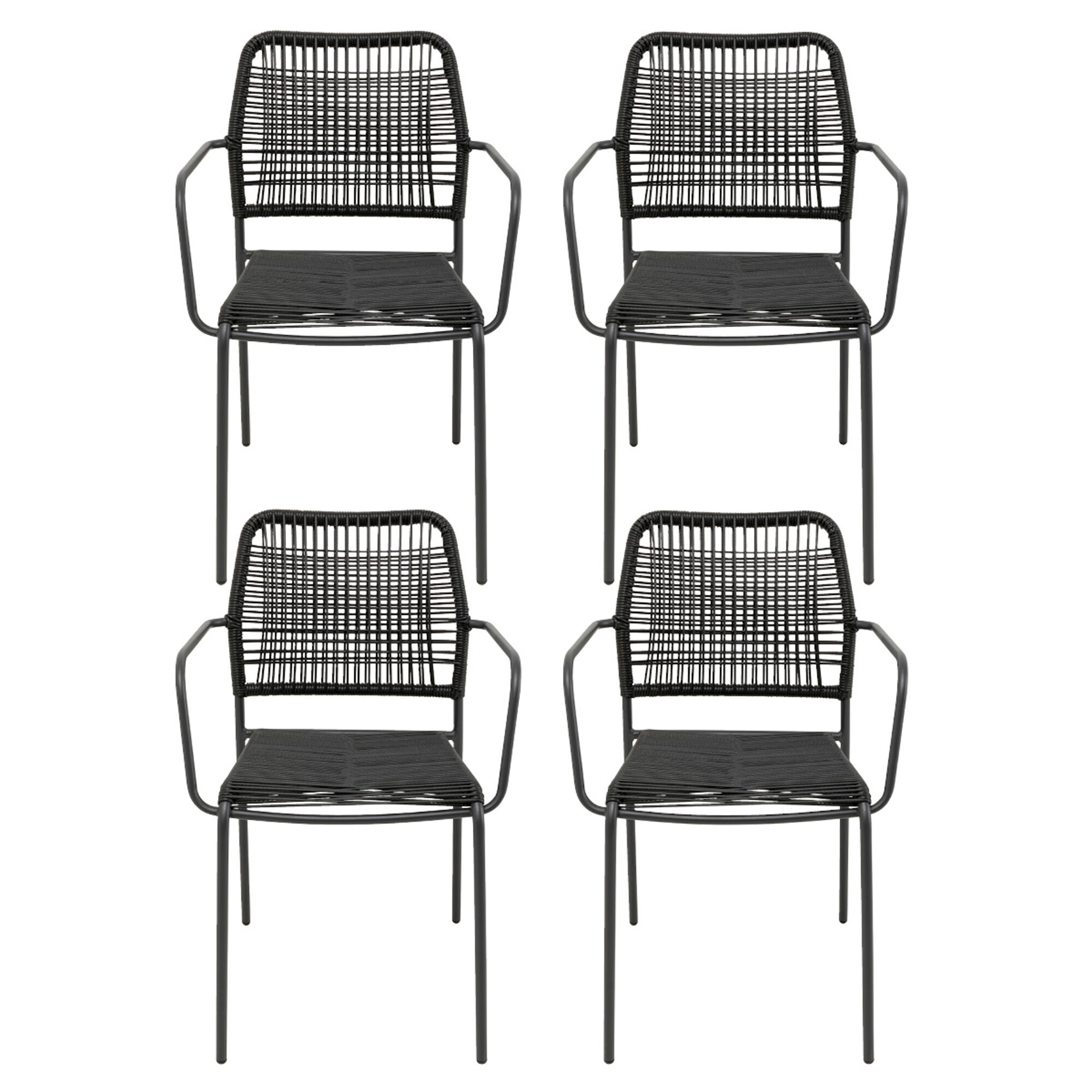 Krzesło Madagascar Czarne 4/Set