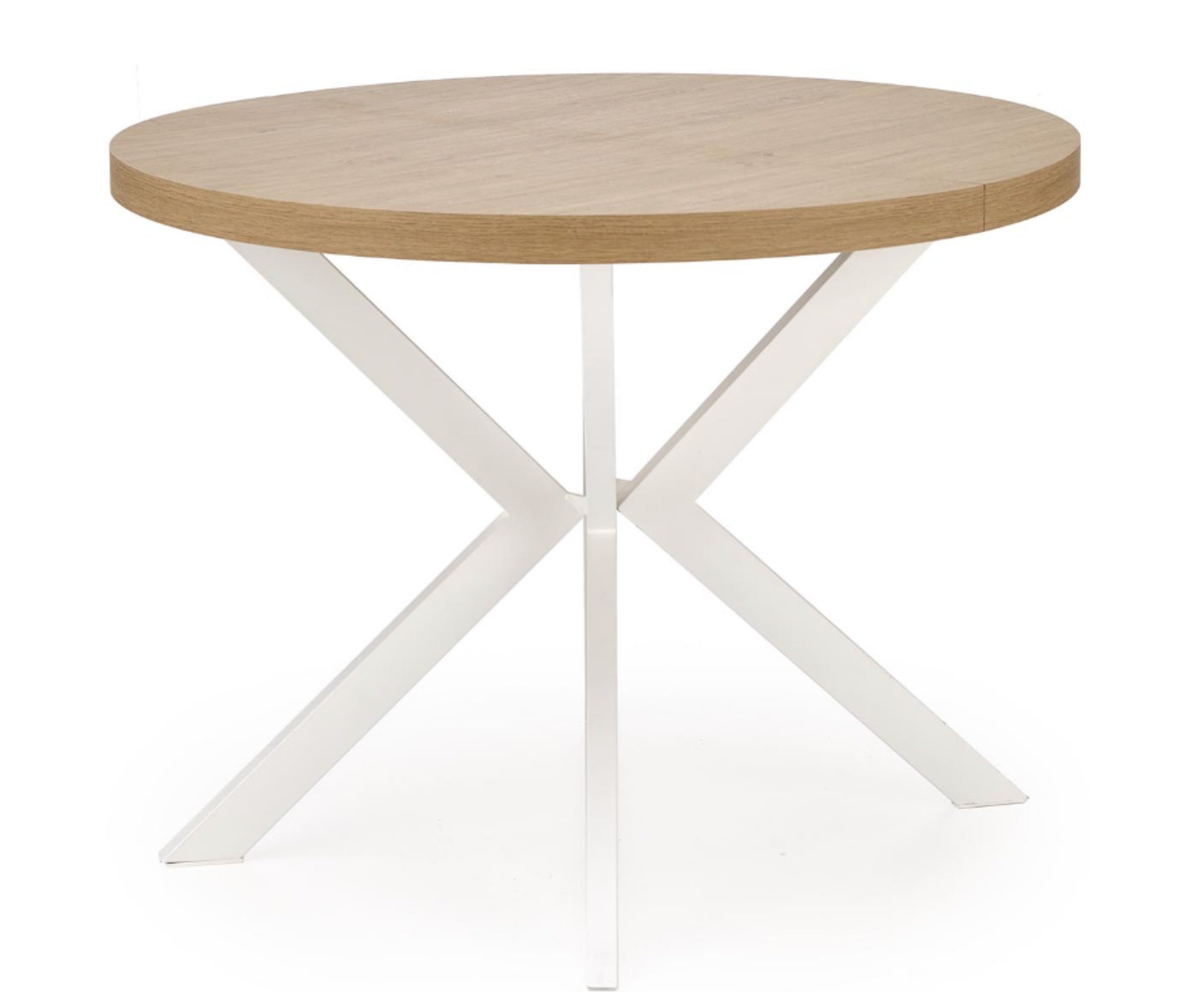 Stół rozkładany Obereler 100-250x100 cm dąb złoty/ biały