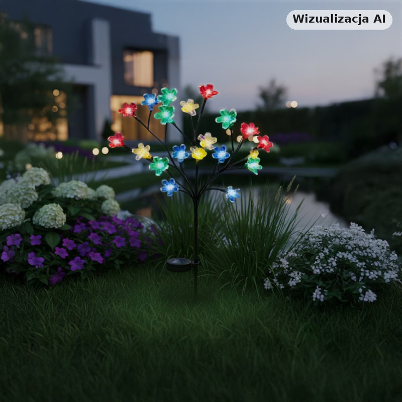 Lampka Solarna Tree 84Cm Rgb+3000K Ip44