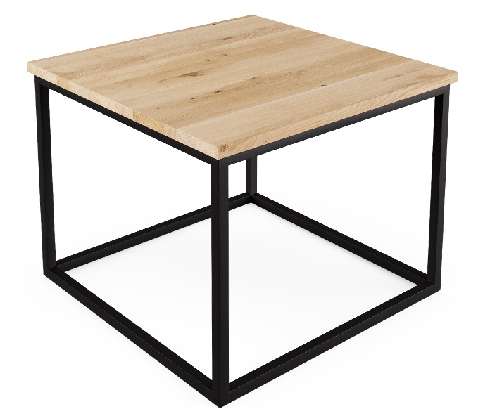 Stolik Cube z blatem z drewna litego