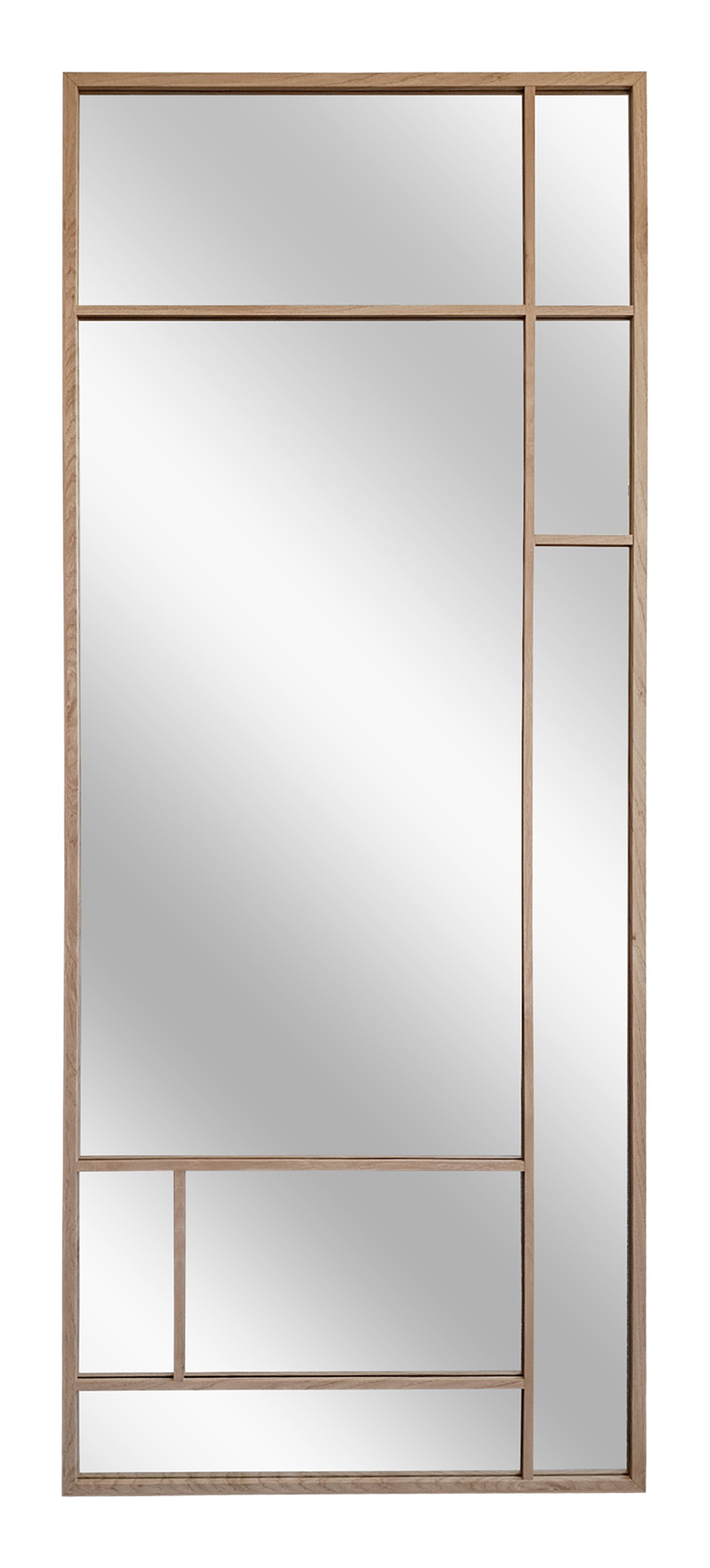 Lustro wiszące w ramie Jackson 150x60 cm dębowe