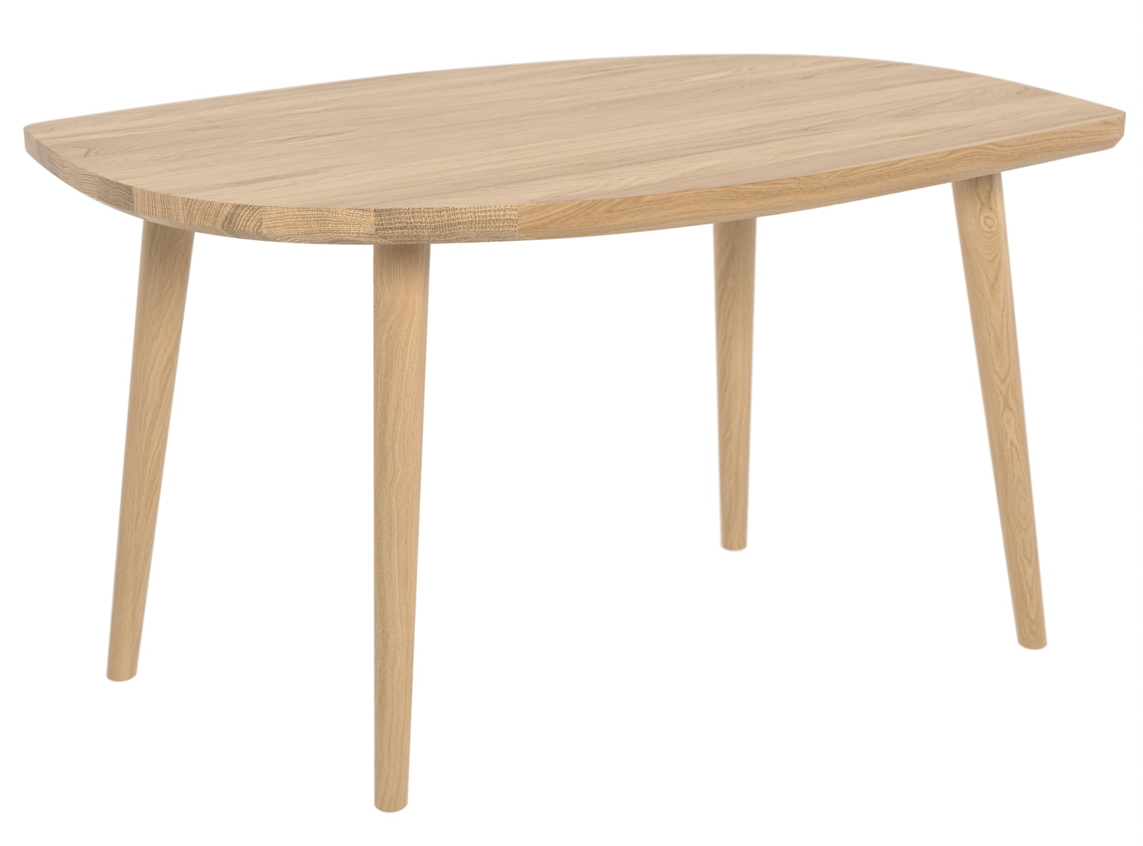 Stolik kawowy z drewna dębowego łezka P3 średni 80 cm