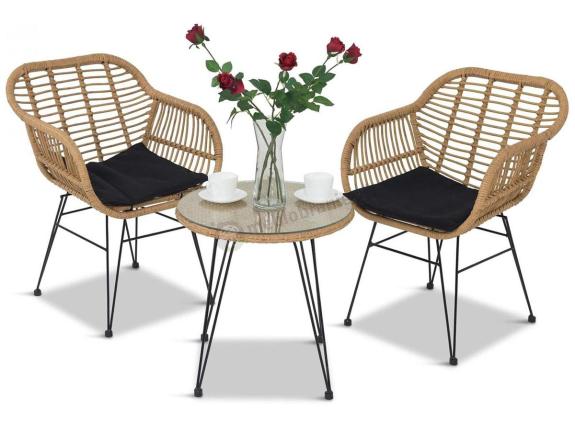 Meble na balkon w bloku z technorattanu boho Torgiano Balcony