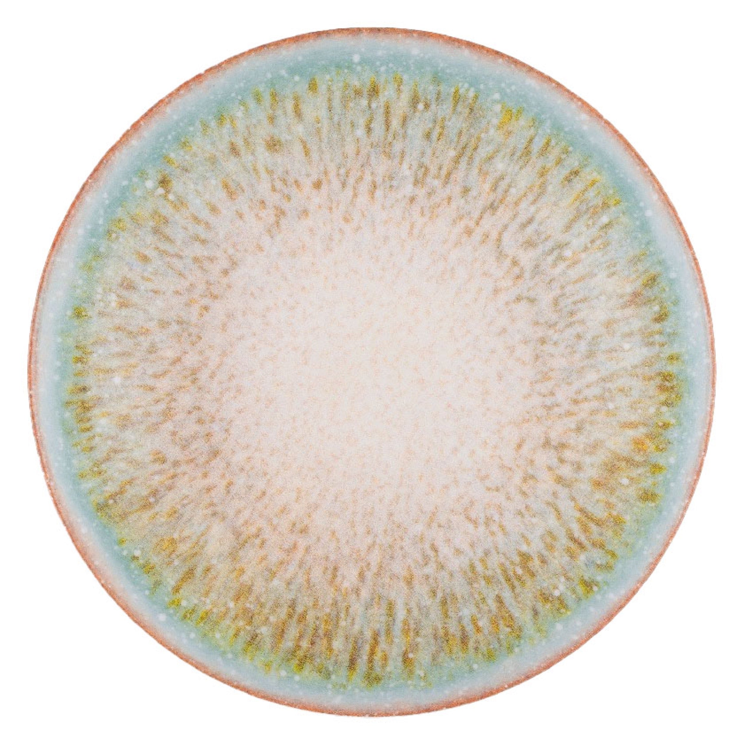 Talerz głęboki porcelanowy Roma 22 cm błękitno-żółty