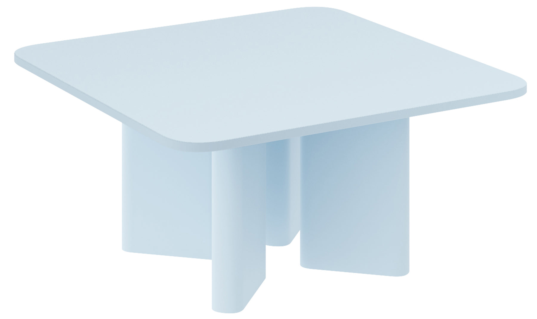 Stolik kawowy Rallity 80x80 cm niebieski mat