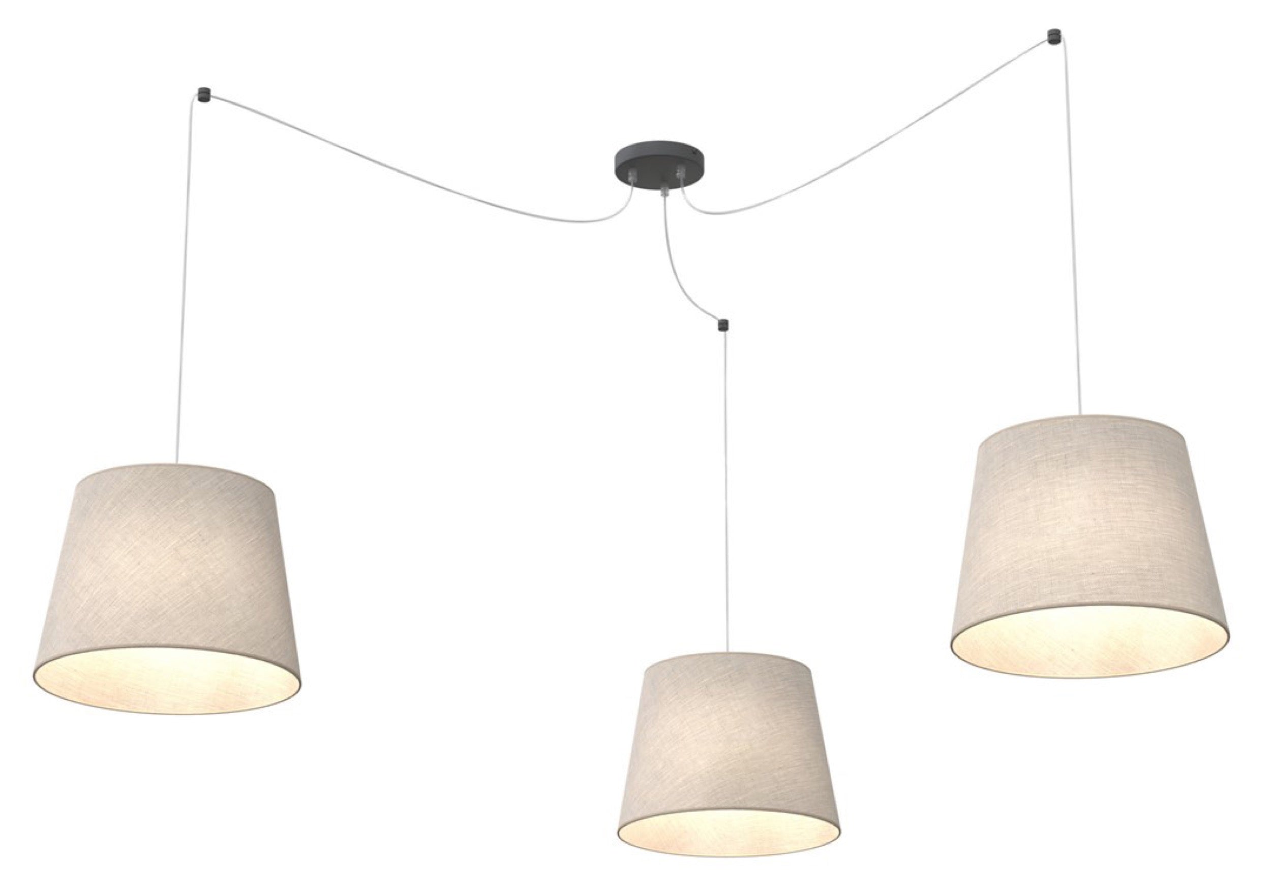 Lampa sufitowa Ascot x3 beżowa
