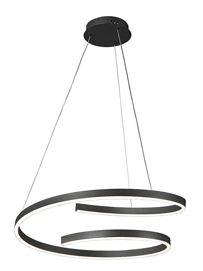 Czarna lampa spirala nad stół do salonu A496-Oxeo | Edinos.pl