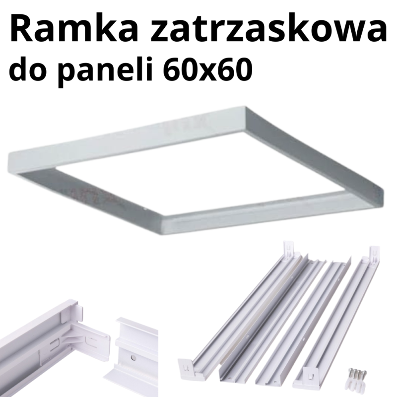 Ramka Do Panelu na Tynkowa 60X60 Zatrzaskowa Plastik