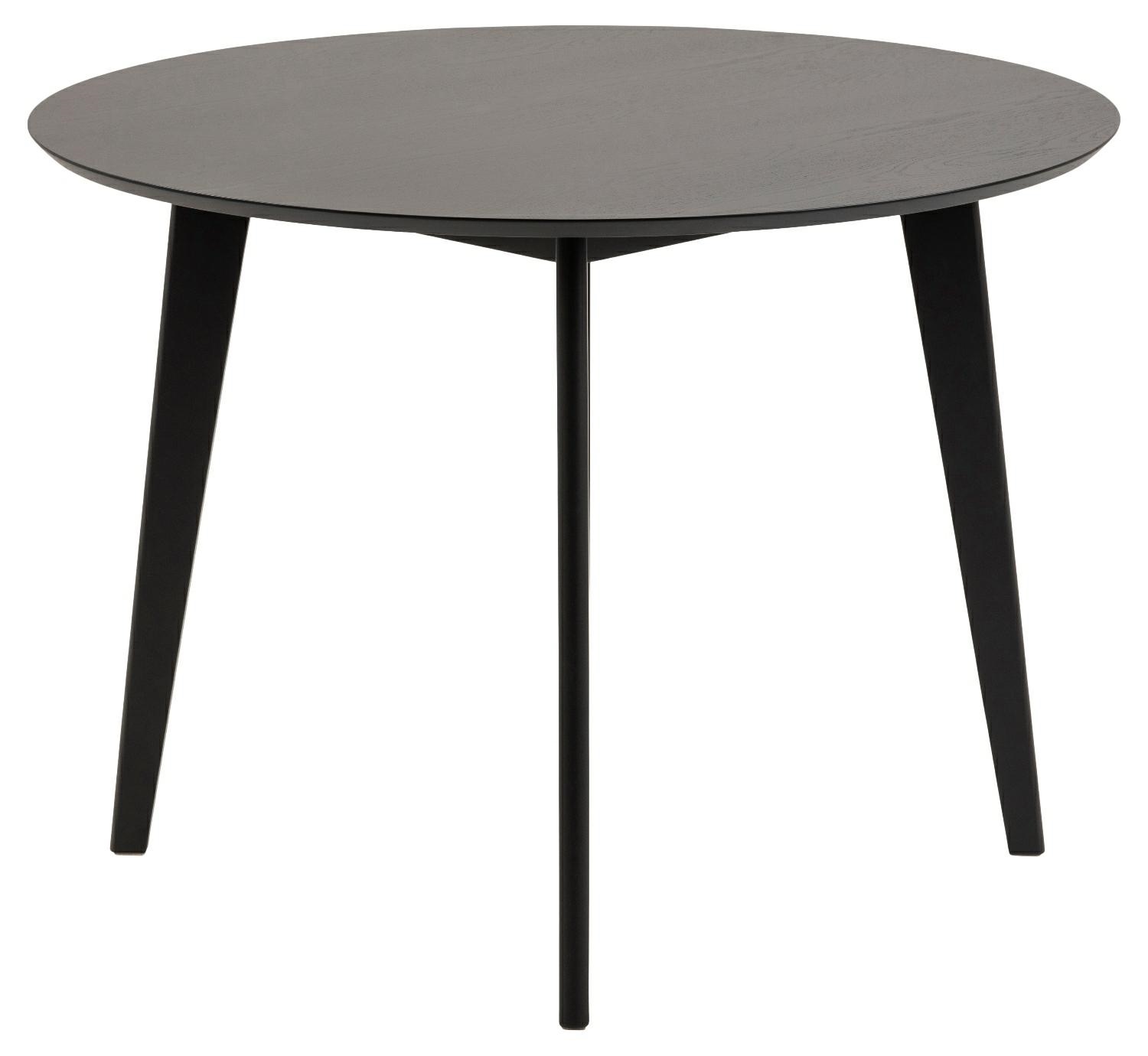 Okrągły stół nierozkładany Roxby 105 cm czarny