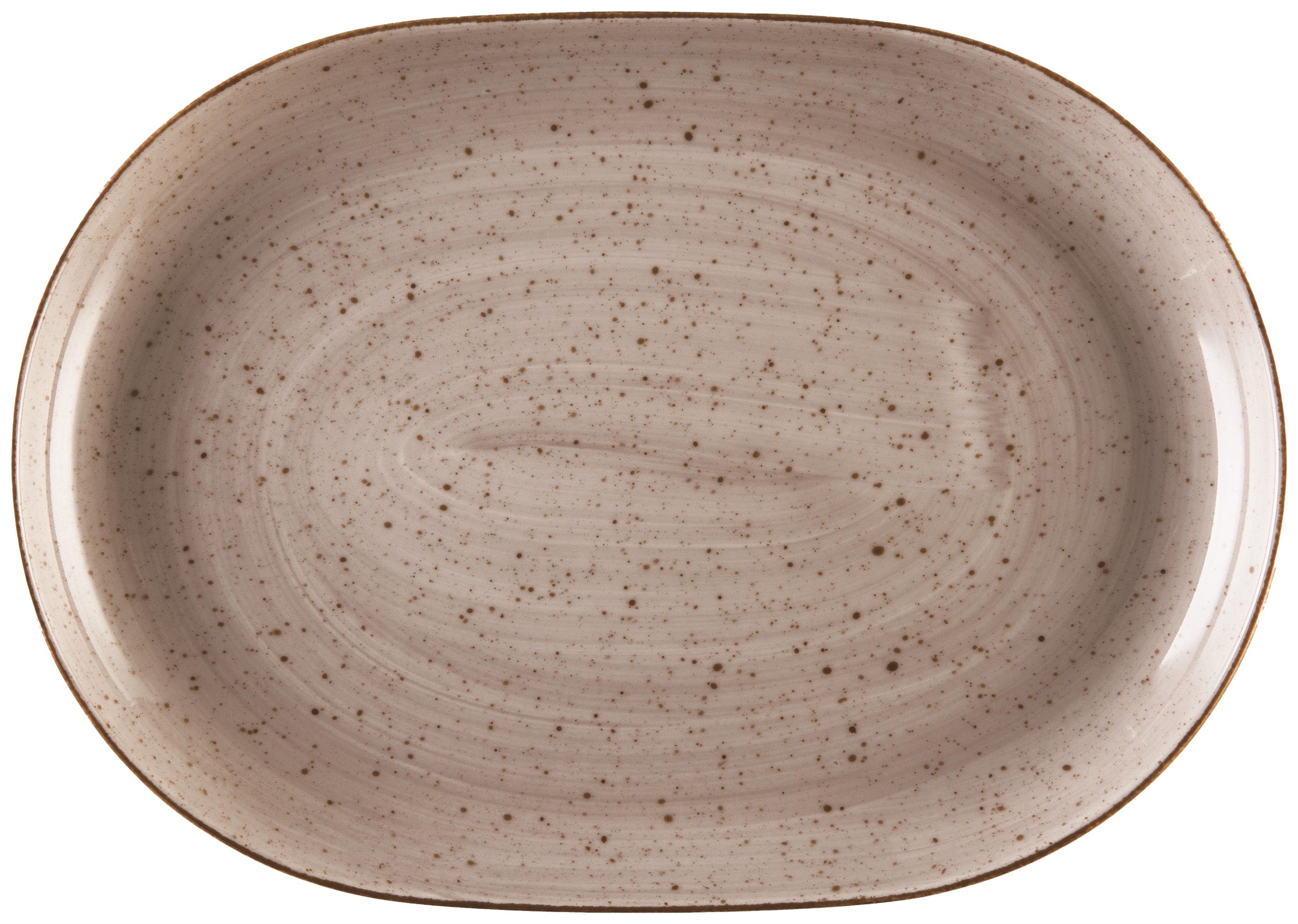 Półmisek porcelanowy Boss 28 cm brązowy