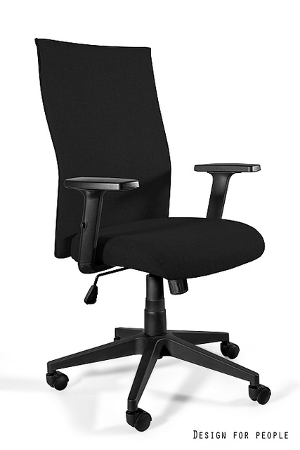 Krzesło biurowe z regulowanymi podłokietnikami Black on Black Plus czarne