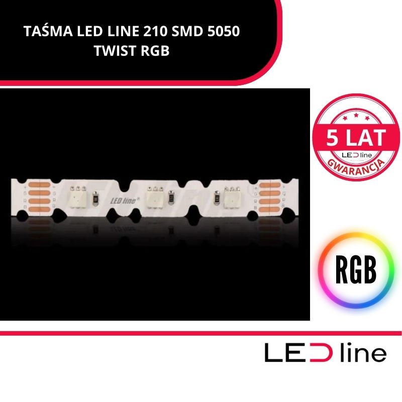 Led Line™ Taśma 210 Smd 12V Rgb 10W Twist