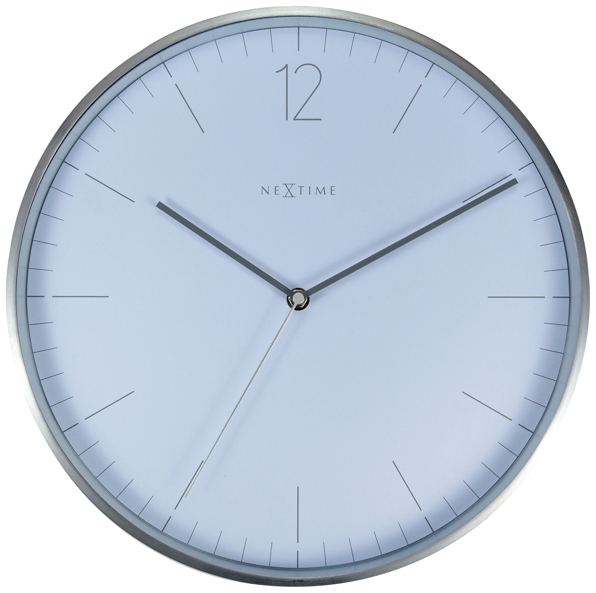 Zegar ścienny Essential 34 cm biało-srebrny
