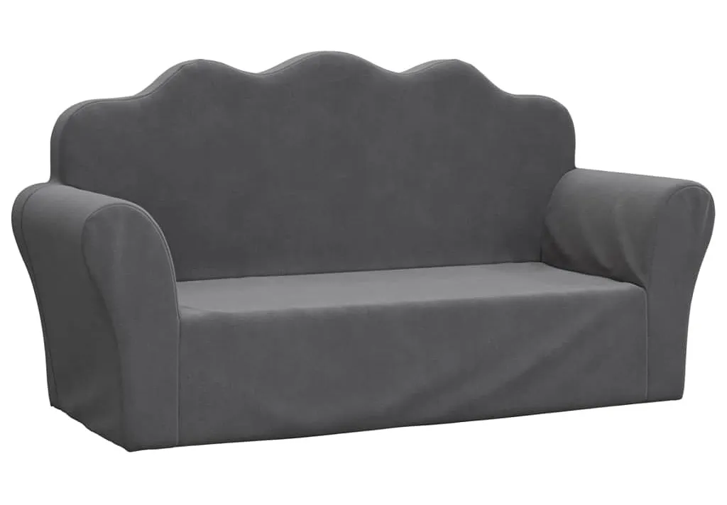Dziecięca sofa 2-osobowa antracyt Lobefo 4X | Edinos.pl