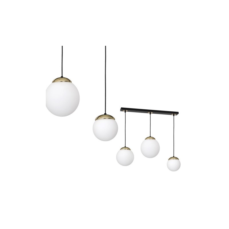 Lampa Wisząca Sparta Black / Gold 3Xe14