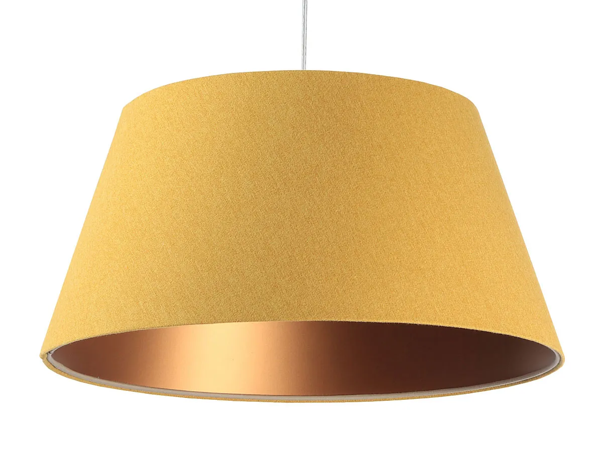 Żółta lampa wisząca ze stożkowym abażurem S410-Roseto | Edinos.pl
