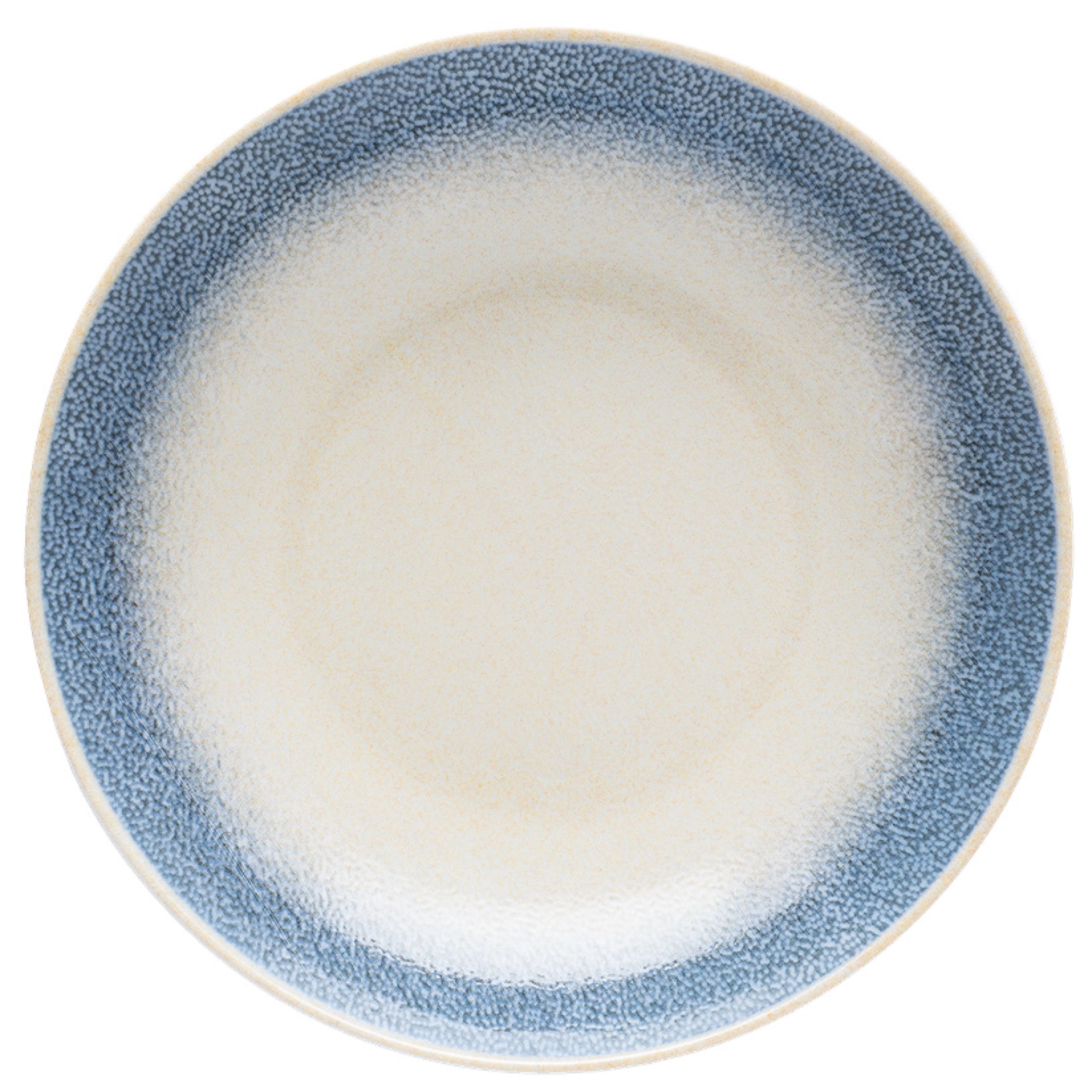 Talerz głęboki porcelanowy Roma 22 cm niebiesko-beżowy