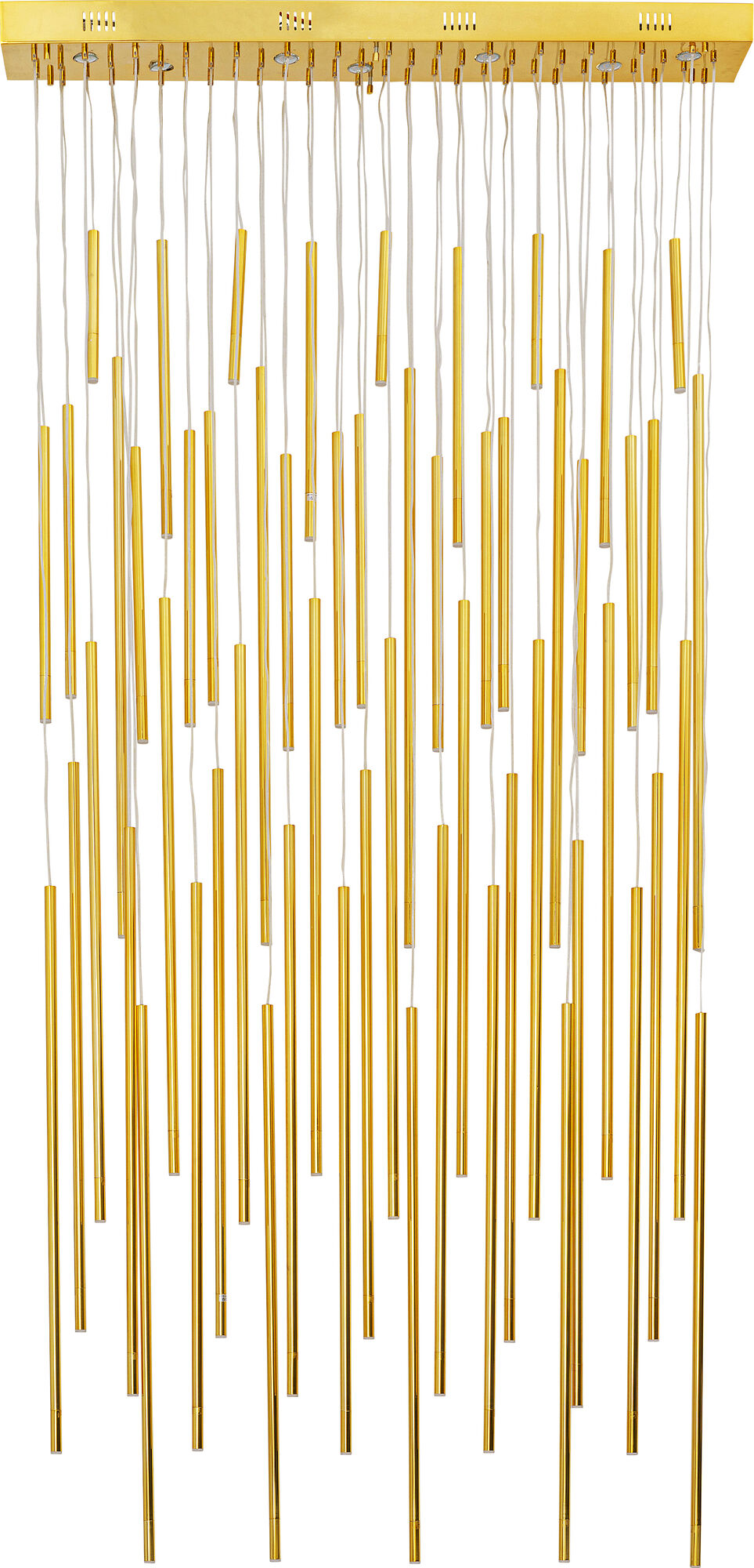 Lampa wisząca LED złota 154x250-320 cm
