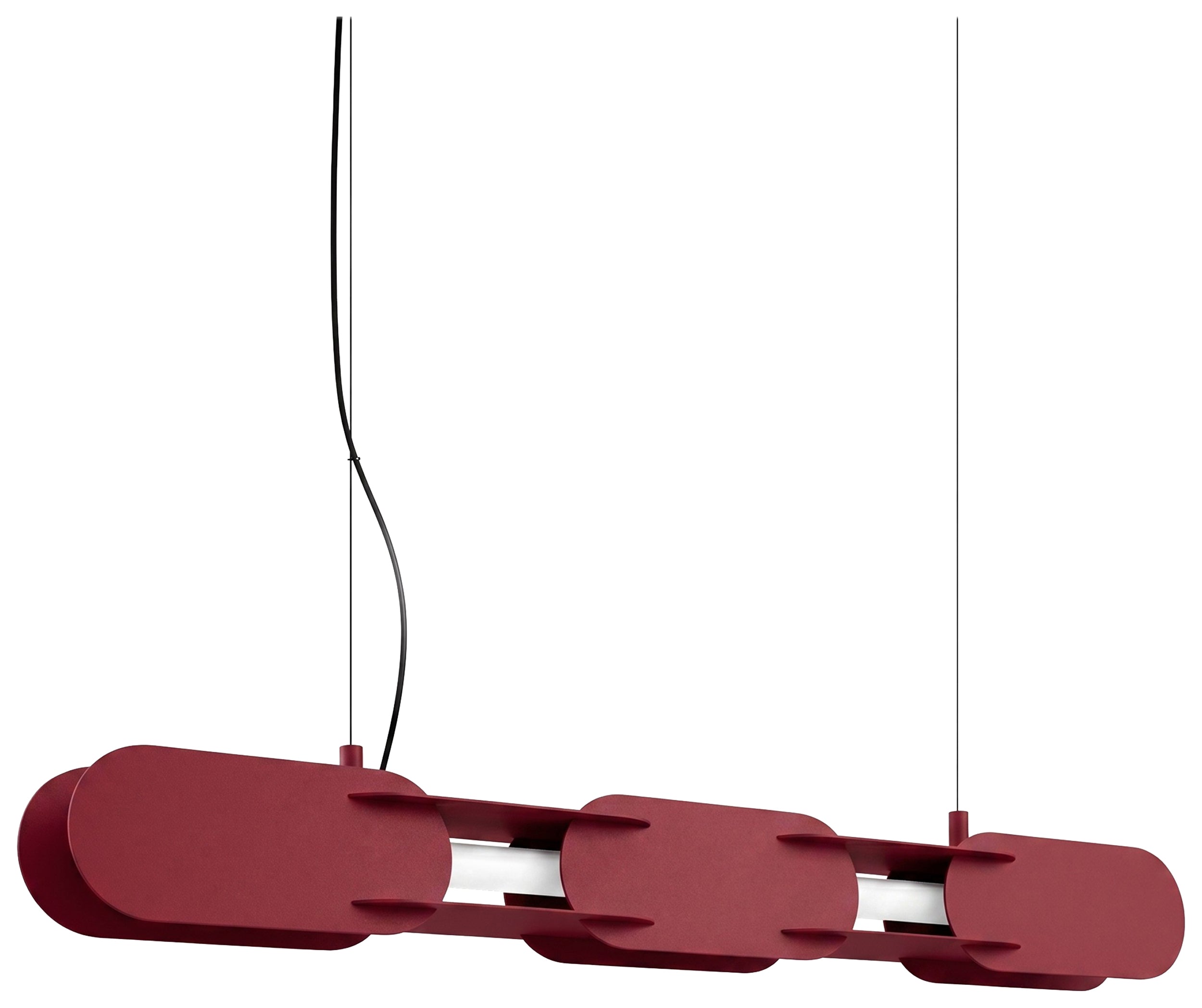 Lampa wisząca Chain 91 cm LED burgund