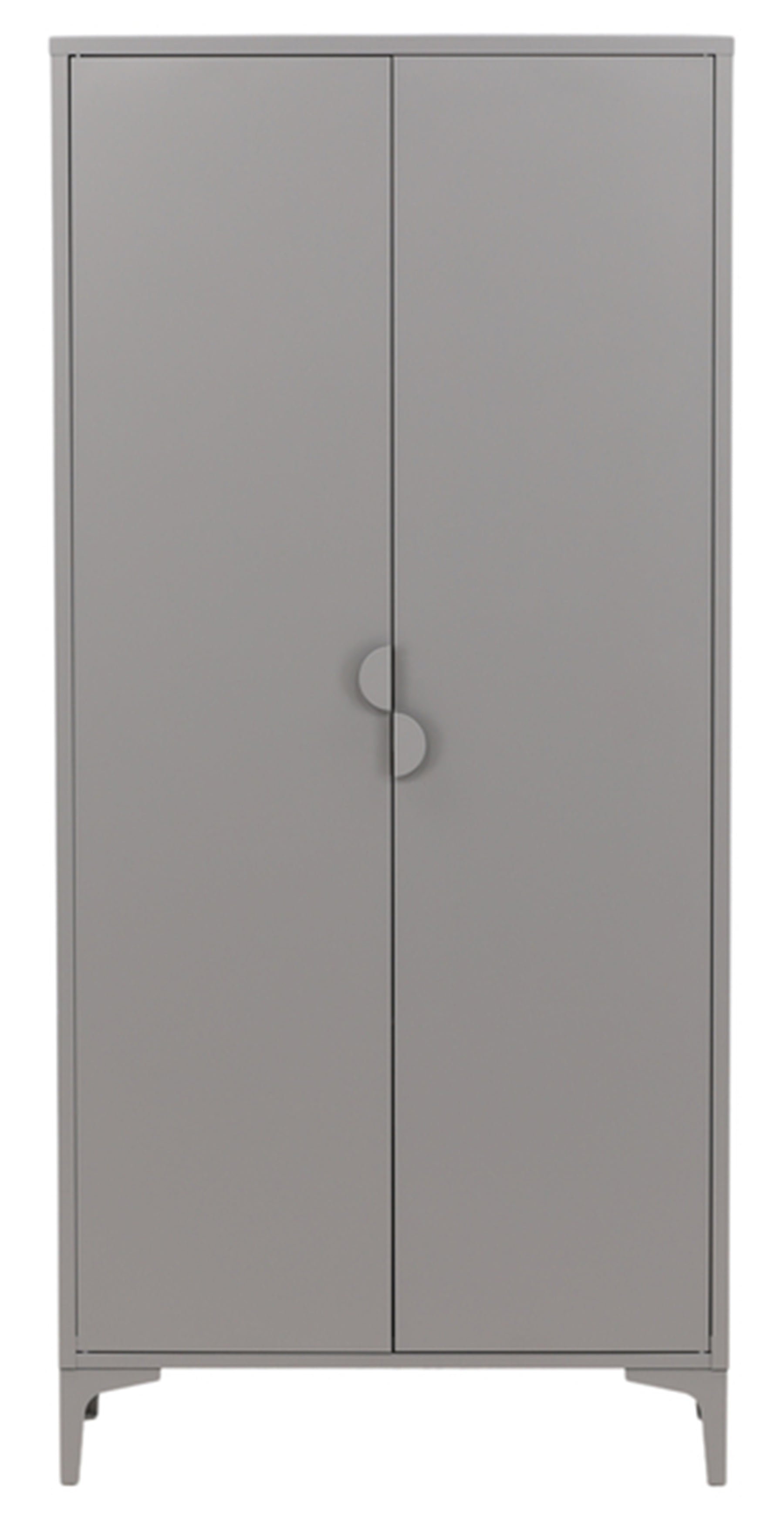 Szafa dwudrzwiowa Piring 85 cm szara metalowa