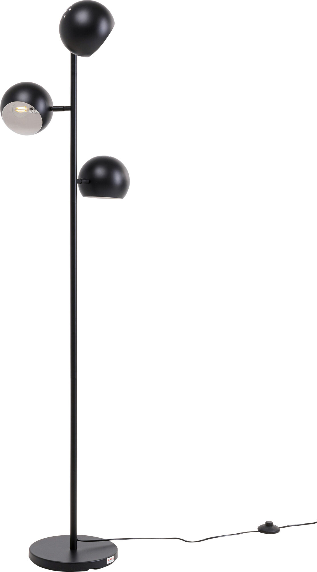 Lampa podłogowa Calotta czarna 3-lite 151cm