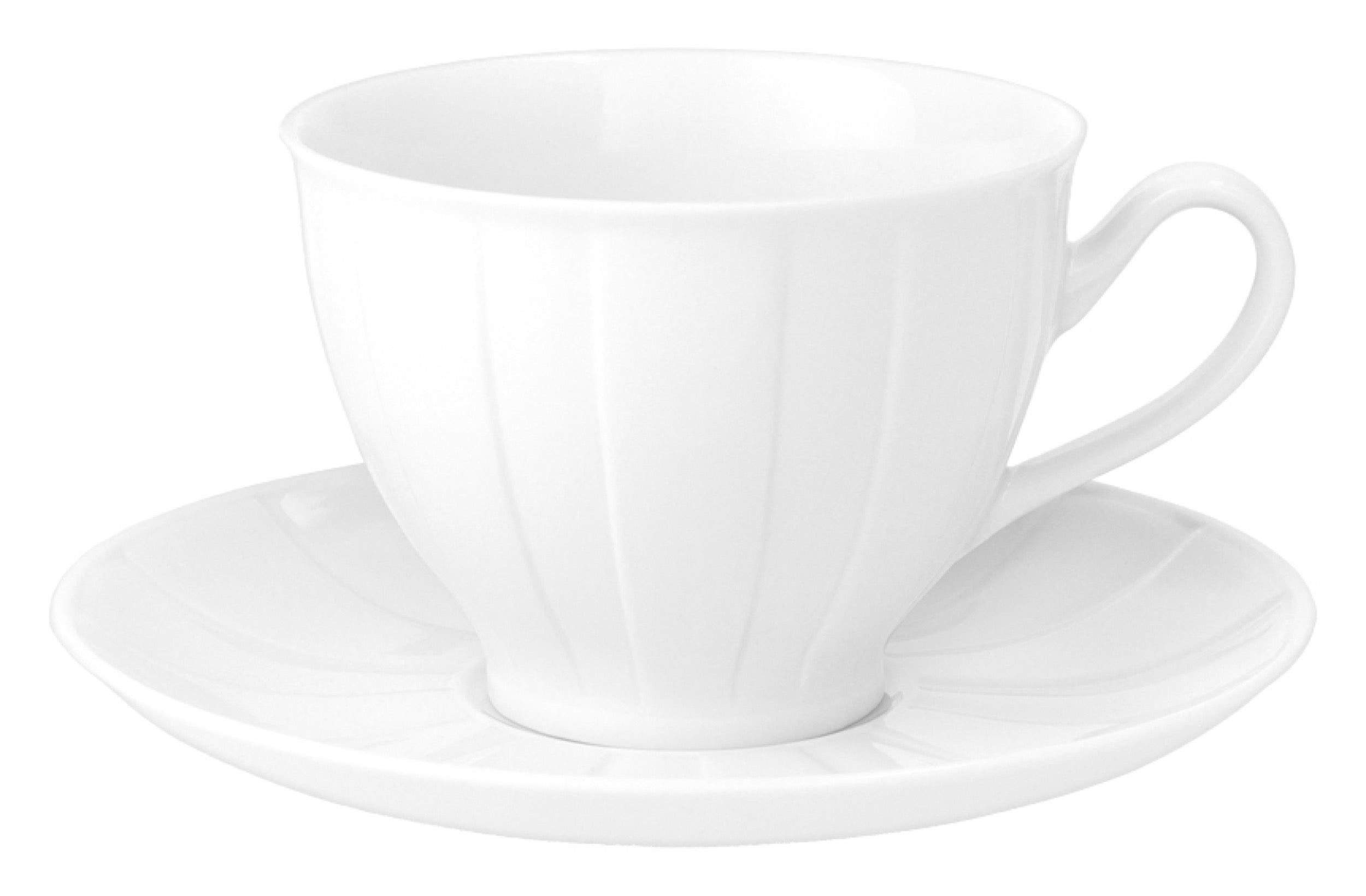 Serwis do kawy porcelanowy dla 6 os. Oktawa biały