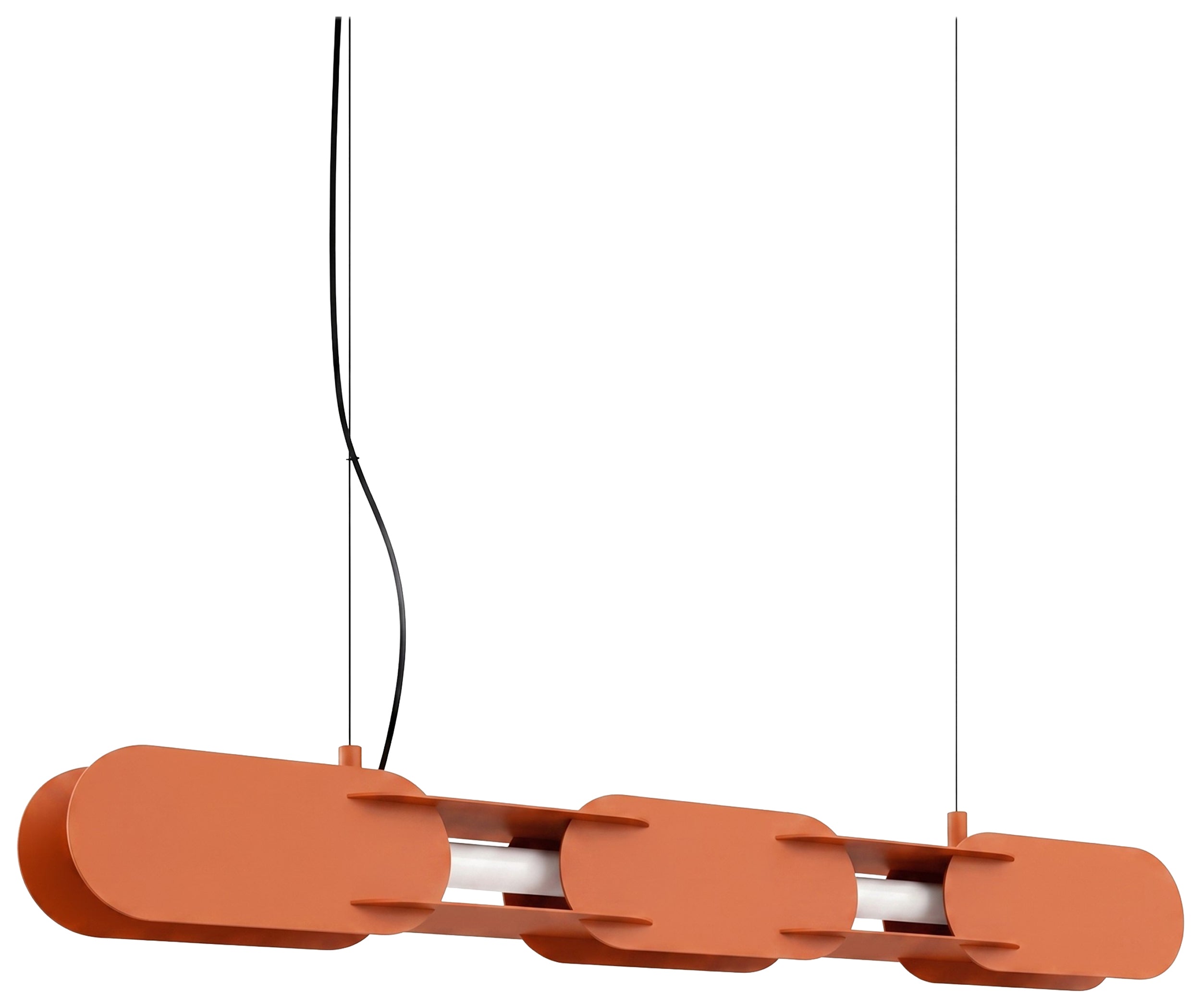 Lampa wisząca Chain 91 cm LED ochra czerwona