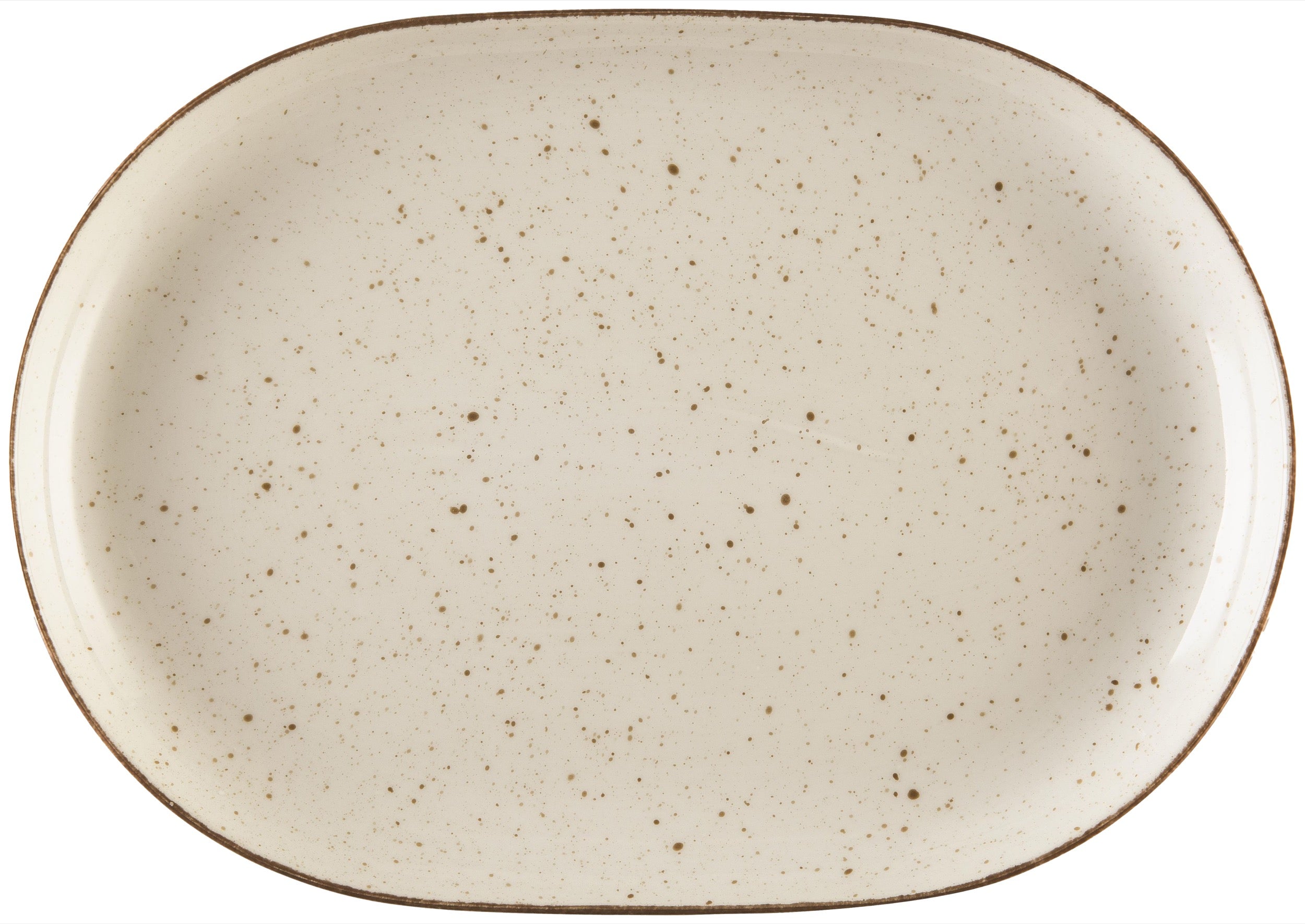 Półmisek porcelanowy Boss 28 cm beżowy