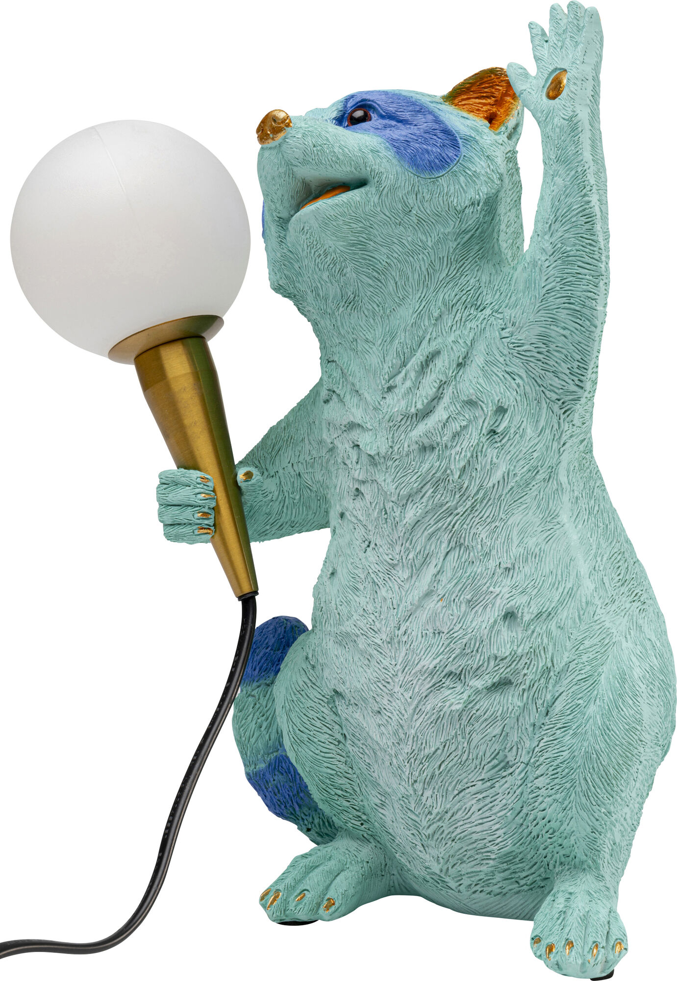 Lampa stołowa niebieska wesoły szop 19x31 cm