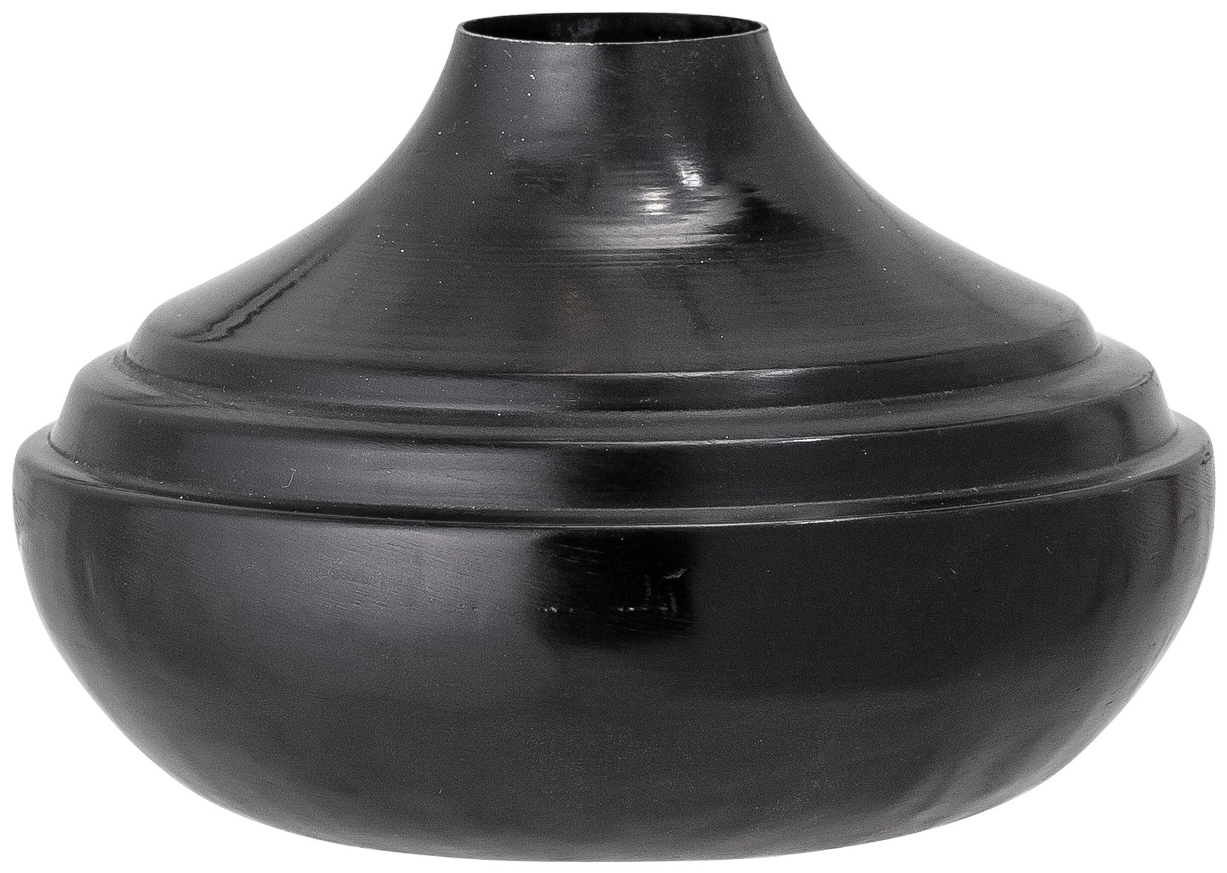 Wazon metalowy czarny Ø12x8 cm