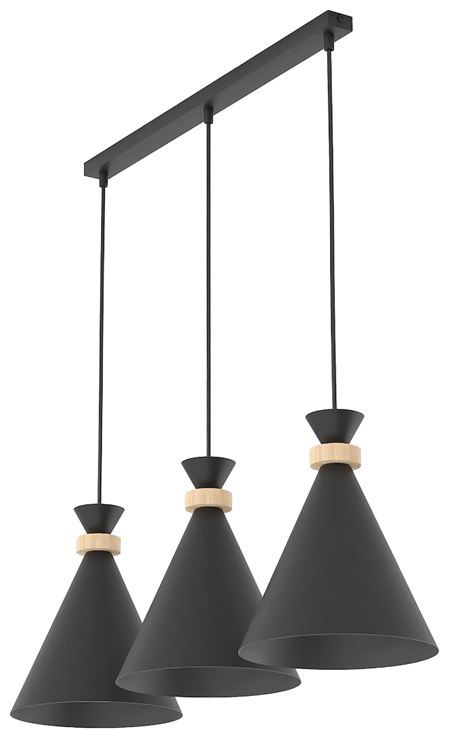 Lampa wisząca Zero x3 czarna