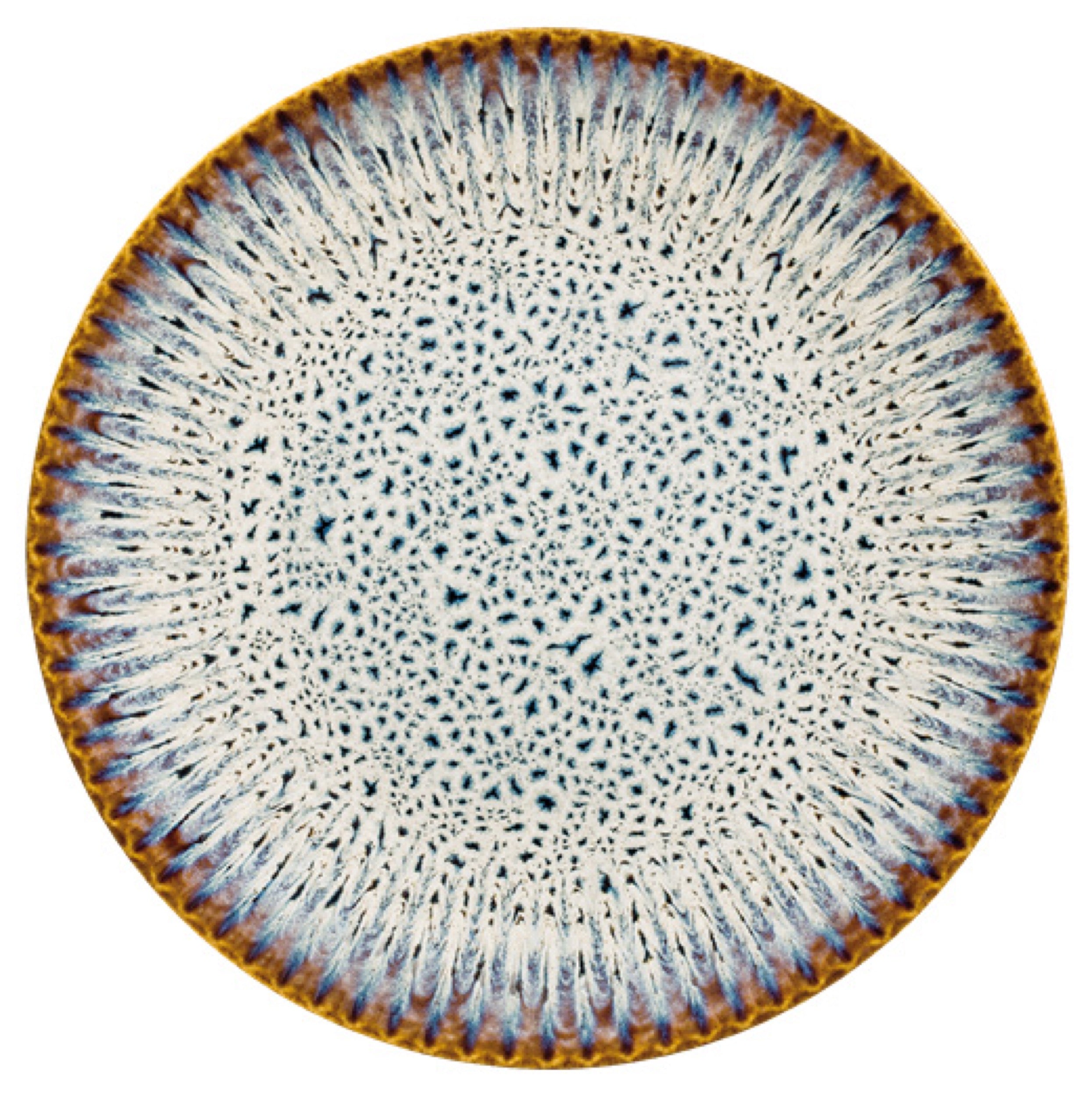 Talerz płytki Desert 27,5 cm ceramiczny niebiesko-brązowy