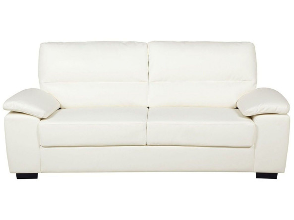 Sofa kanapa 3-osobowa ekoskóra kremowa