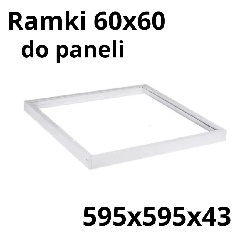 Ramka Natynkowa Do Montażu Panelu Led 60X60 - Biała