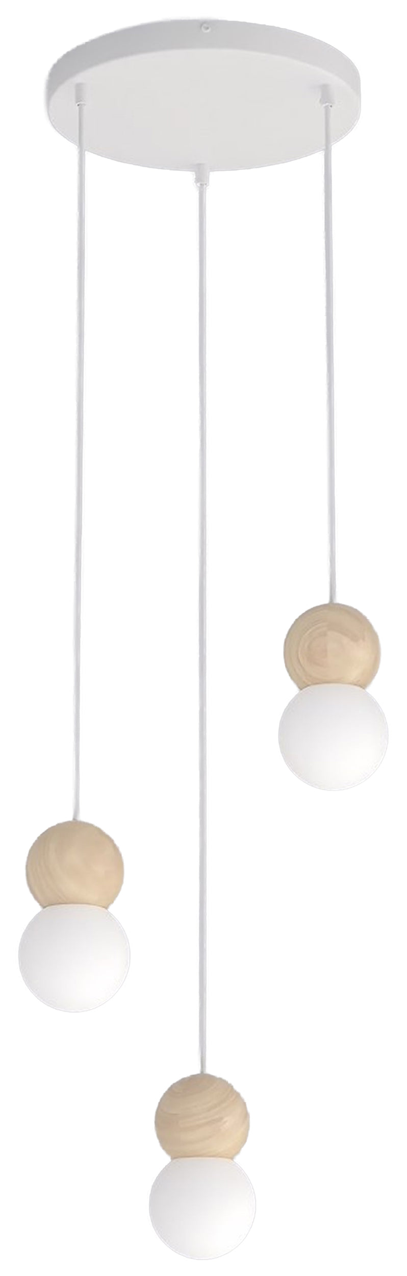 Lampa wisząca Loop x3 biała