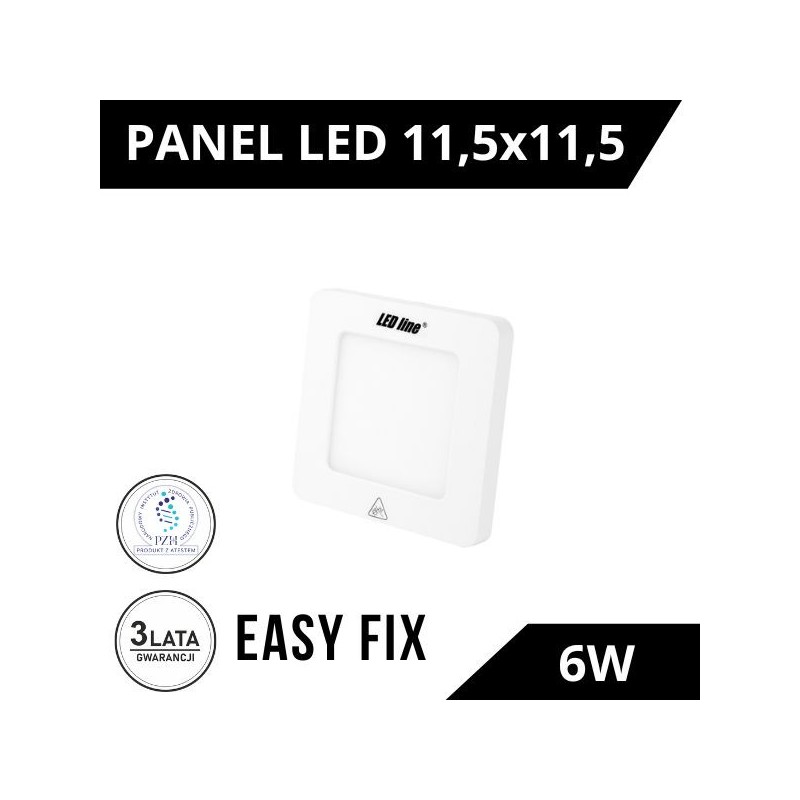 Led Line™ Panel Easy Fix 6W 4000K 470Lm Kwadrat