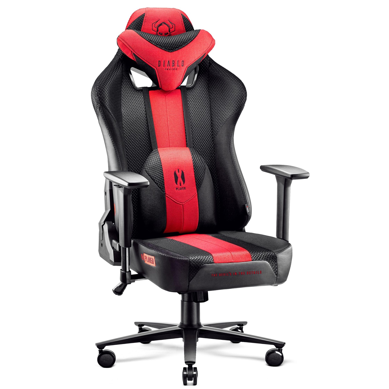 Fotel gamingowy Diablo X-Player 2.0 Normal Size karmazynowo-antracytowy