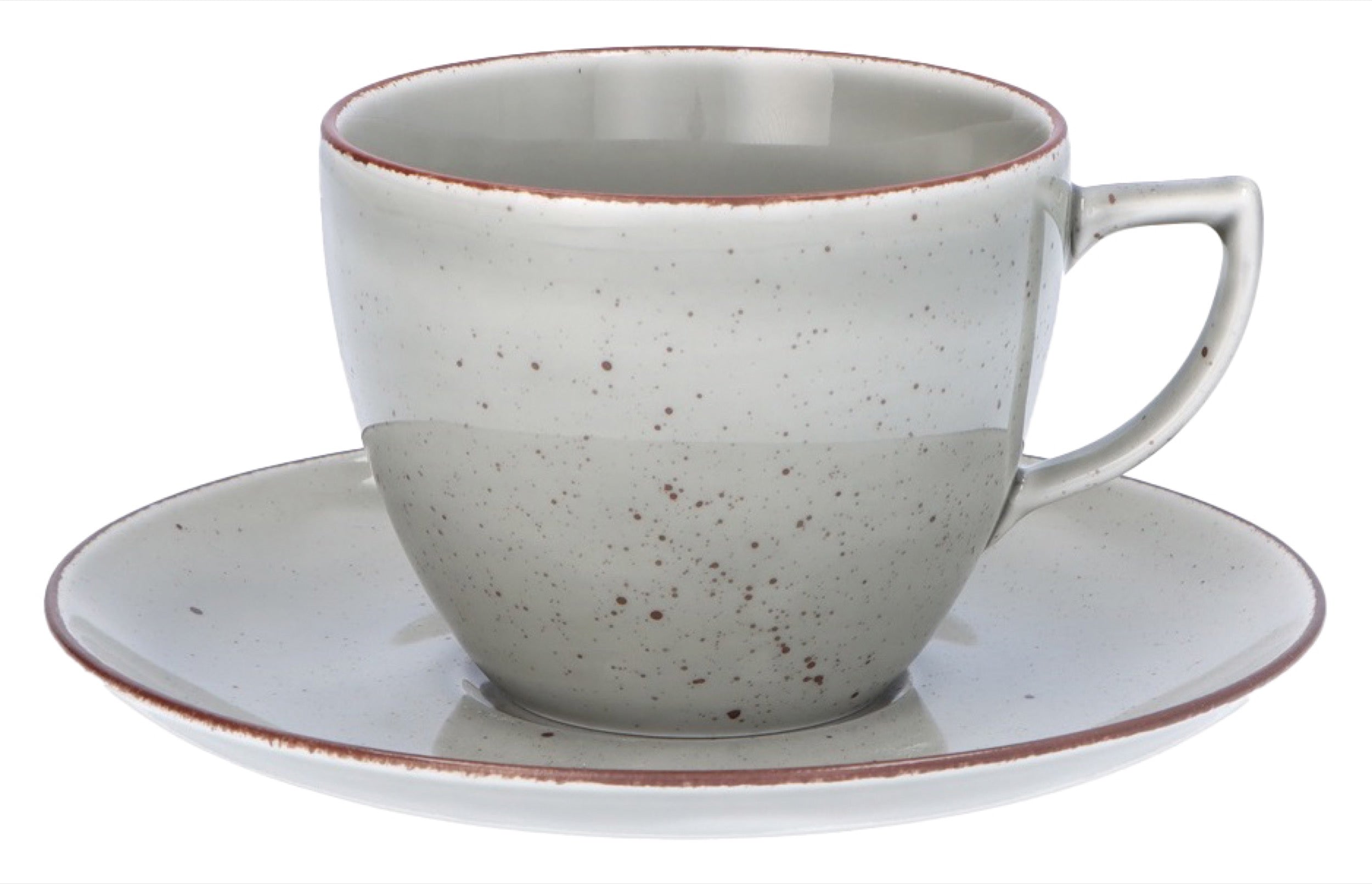 Zestaw 6 filiżanek porcelanowych City szary