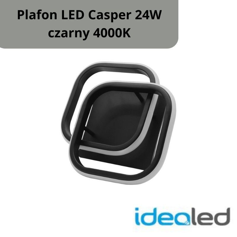 Plafon Led Casper 24W Czarny 4000K
