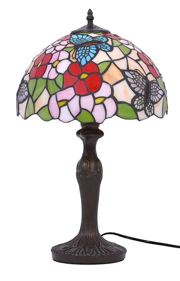 Szklana lampa stołowa witrażowa retro A664-Apro | Edinos.pl