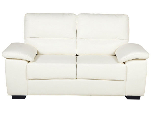 Sofa kanapa dwuosobowa ekoskóra kremowa