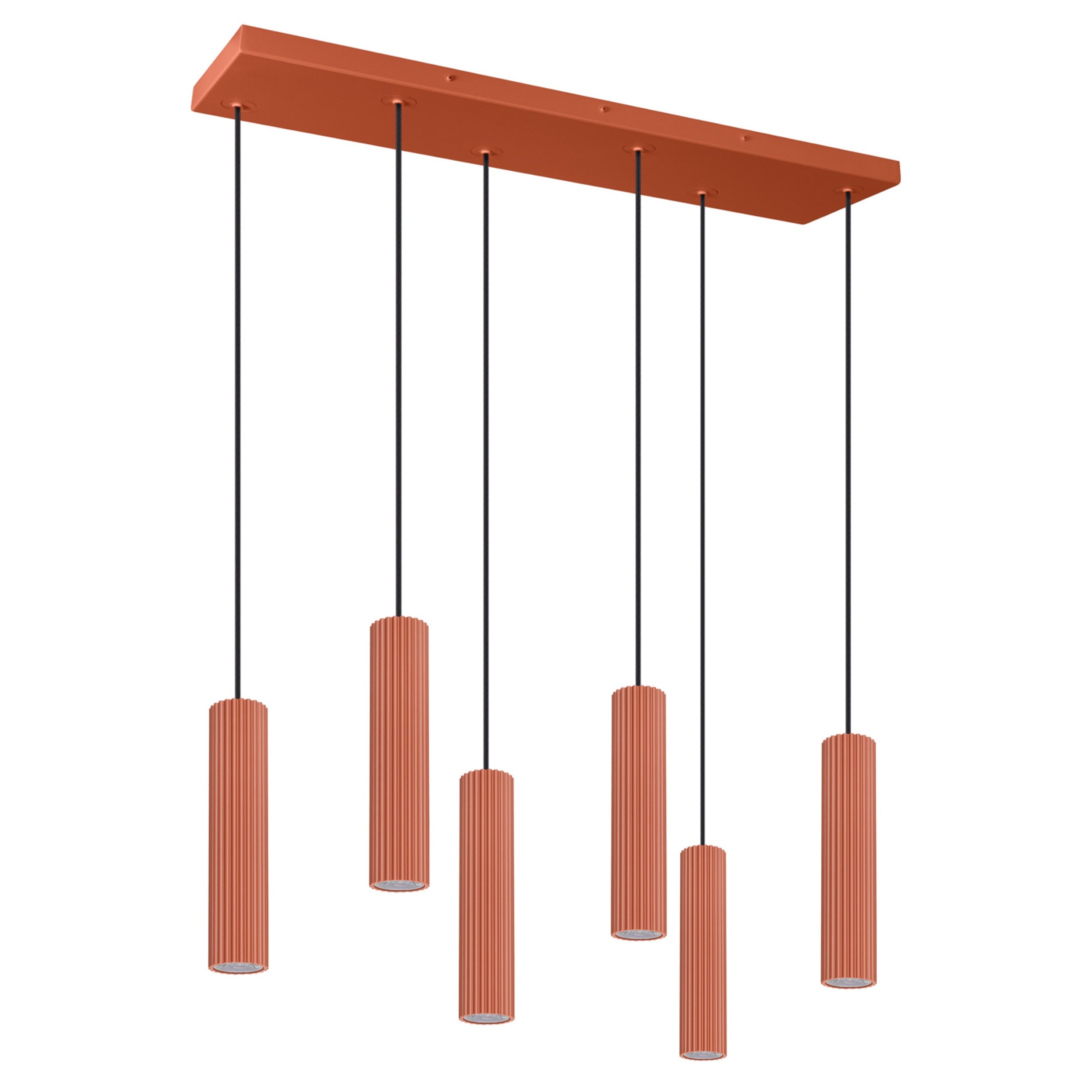 Lampa wisząca Smart Ivar 6L ochra czerwona LED barwa neutralna