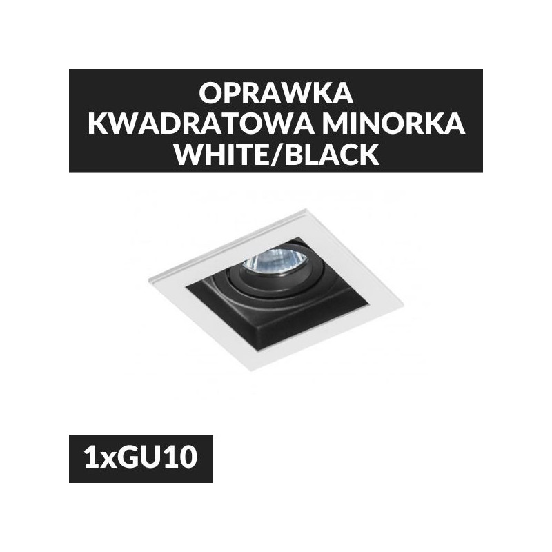 Oprawka Kwadratowa Minorka White/Black