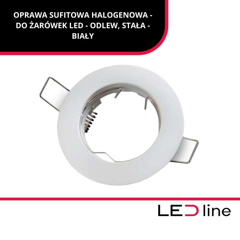 Led Line™ Oprawa Sufitowa Okrągła Odlew Biała