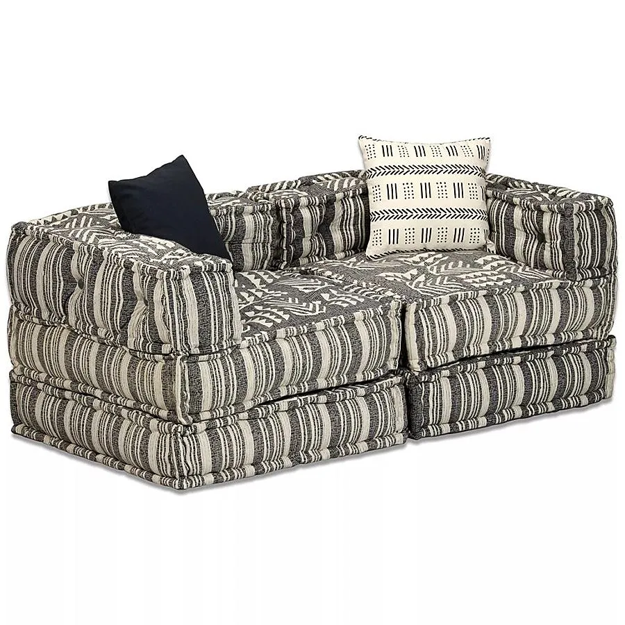 2-osobowa rozkładana sofa modułowa w paski Montanex 3D | Edinos.pl